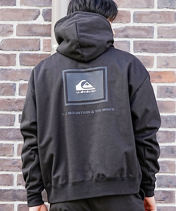 QUIKSILVER/クイックシルバー メンズ パーカー プルオーバー バックプリント 撥水 セットアップ対応 ムラサキスポーツ別注 QPO234609M
