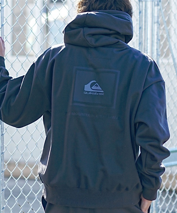 QUIKSILVER/クイックシルバー メンズ パーカー プルオーバー バックプリント 撥水 セットアップ対応 ムラサキスポーツ別注 QPO234609M