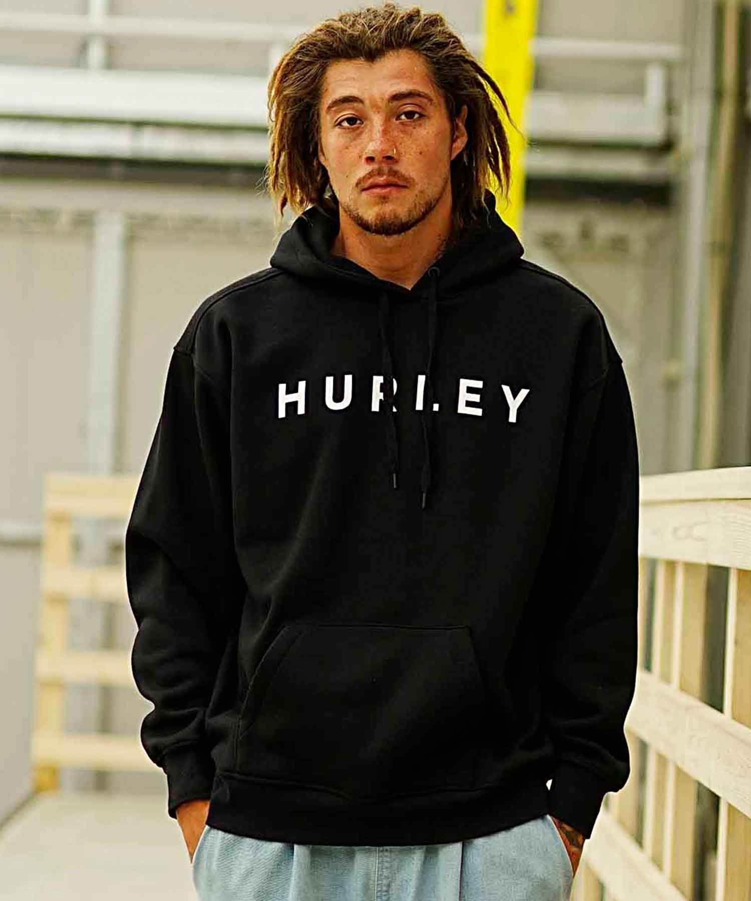 Hurley/ハーレー メンズ パーカー オーバーサイズ プルオーバー 裏起毛 MFF2312018(BLK-M)