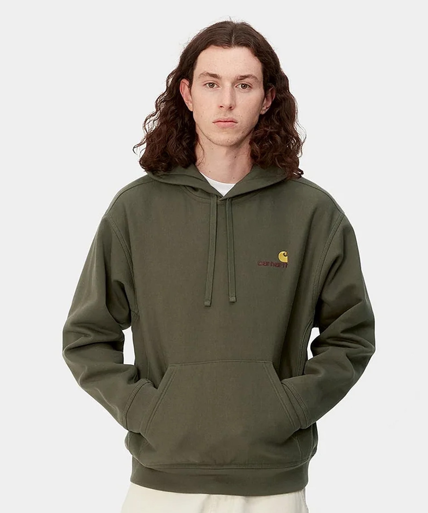 Carhartt/カーハート プルオーバー パーカー スウェット 裏起毛 モスグリーン I028279(PLANT-S)