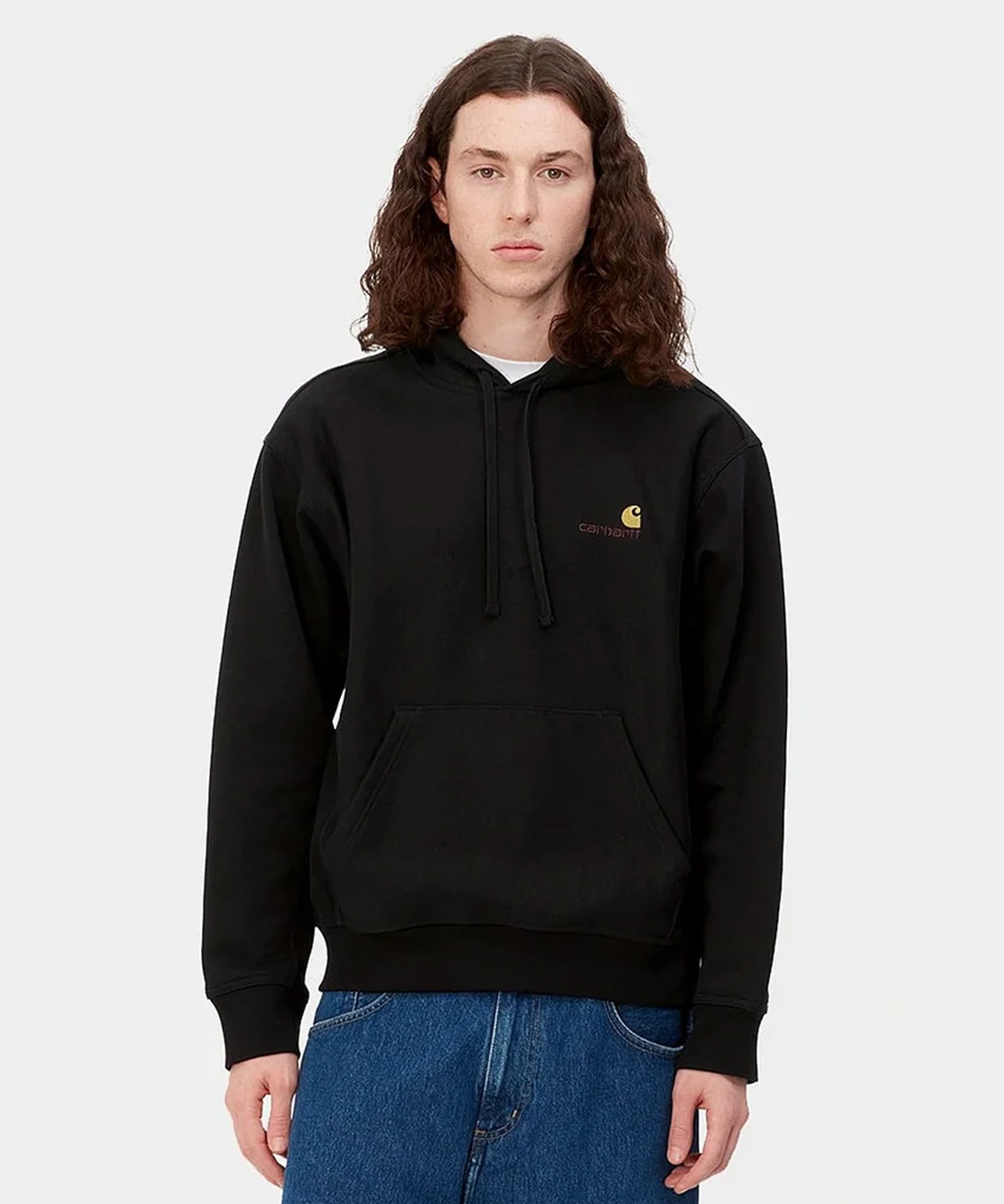 Carhartt/カーハート メンズ プルオーバー パーカー スウェット 裏起毛 ブラック I028279(BLACK-S)