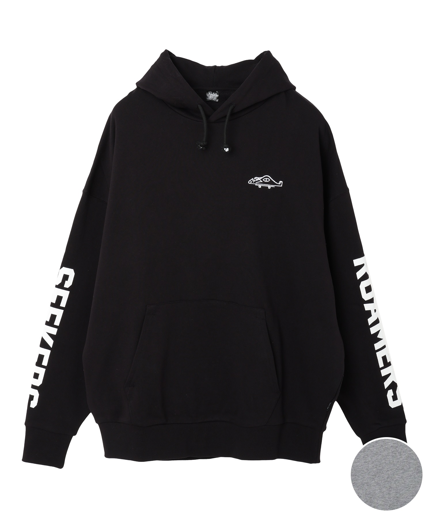 POLER ポーラー DESI ROAMERS&SEEKERS HOOD 233MCV0062 メンズ パーカー(BLACK-M)