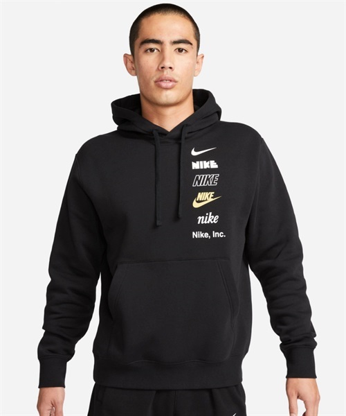 NIKE ナイキ CLUB+ BB PO HOODIE MLOGO クラブ フーディ DX0784-010 メンズ 長袖 トレーナー プルオーバー KK1 A10(010-M)