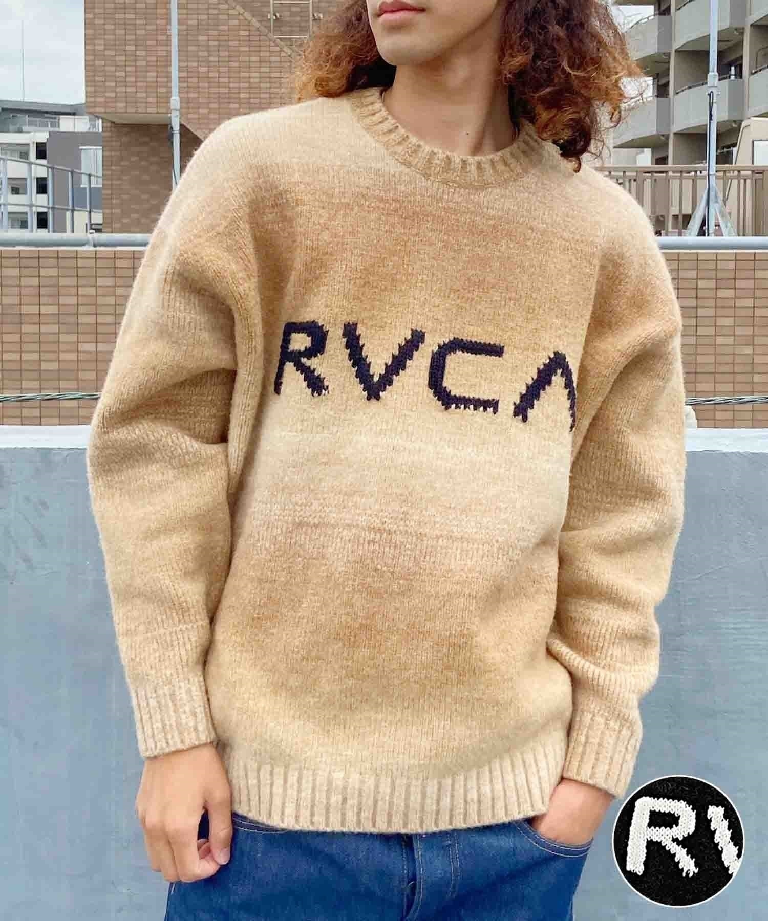 RVCA/ルーカ メンズ ロゴニット クルーネックアクリルニット グラデーションニット BD042-421(GRD-S)