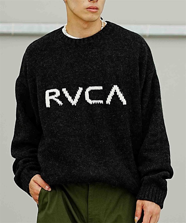 RVCA/ルーカ メンズ ロゴニット クルーネックアクリルニット グラデーションニット BD042-421