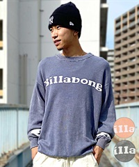 【マトメガイ対象】BILLABONG ビラボン BE011-690 長袖 Tシャツ クルーネックニット コットン ニット くすみカラー(COR-M)