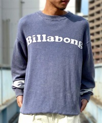 BILLABONG ビラボン BE011-690 長袖 Tシャツ クルーネックニット コットン ニット くすみカラー(IND-M)