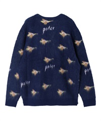 POLER ポーラー CARD POLER BOLERO KNIT 233MCV0042 メンズ セーター(NAVY-M)