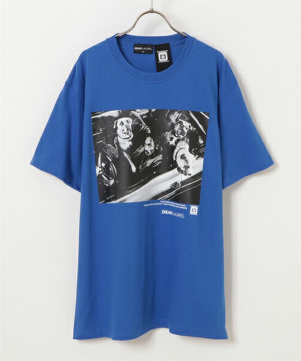 【マトメガイ対象】DEAR LAUREL ディアローレル メンズ Tシャツ オーバーサイズ フォトプリントTシャツ D22S2108