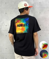 【マトメガイ対象】Hurley ハーレー MSS2200053 メンズ 半袖 Tシャツ ルーズシルエット スクエアロゴ バックプリントTシャツ ムラサキスポーツ限定