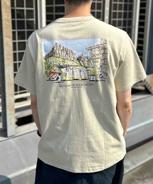 CHUMS/チャムス CHUMS Zion Camping T-Shirtチャムス　ザイオン　キャンピング　Ｔシャツ クルーネック CH01-2393(G057-S)