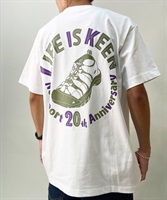 KEEN キーン 1028429 ユニセックス 半袖 Tシャツ バックプリント 速乾 オーガニックコットン KK G13(WHITE-S)