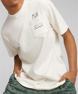 PUMA/プーマ x RIPNDIP/リップンディップ 半袖 Tシャツ ポケT ポケット ワンポイント オーバーサイズ コラボレーション 622195