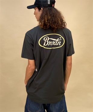 BRIXTON/ブリクストン クルーネック バックプリントTシャツ/半袖Tシャツ コットンTee 16803