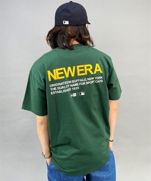 NEW ERA ニューエラ SSCT OAKATH 13516766 メンズ 半袖 Tシャツ バックプリント KK1 A19(DGRN-M)