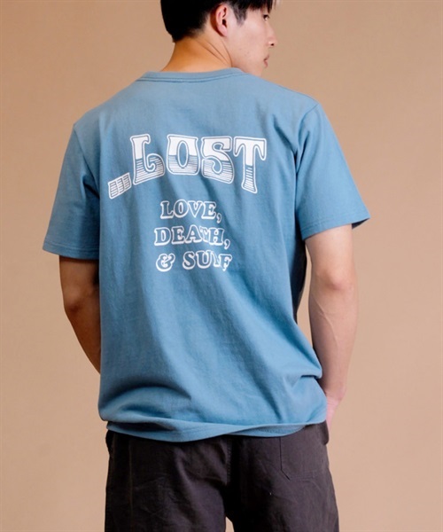 【マトメガイ対象】LOST ロスト L23SS-D メンズ 半袖 Tシャツ バックプリント KK1 D25(BL-M)
