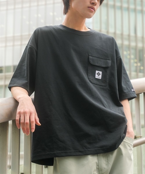 Columbia コロンビア Imperial Park Pocket SS Tee PM0734 メンズ 半袖 Tシャツ KK1 D21(BK-M)