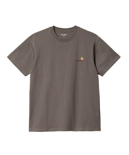 Carhartt WIP カーハートダブリューアイピー S/S AMERICAN SCRIPT T-SHIRT I029956 メンズ 半袖 Tシャツ KK2 D24(GY-M)