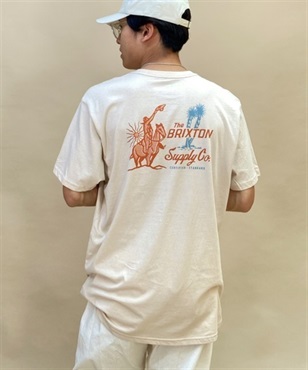 BRIXTON/ブリクストン クルーネック バックプリントTシャツ/半袖Tee コットン 16916