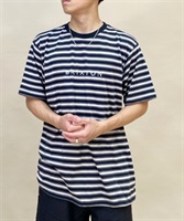 BRIXTON/ブリクストン 刺繍ロゴ ボーダー クルーネックTシャツ/半袖Tシャツ 2960