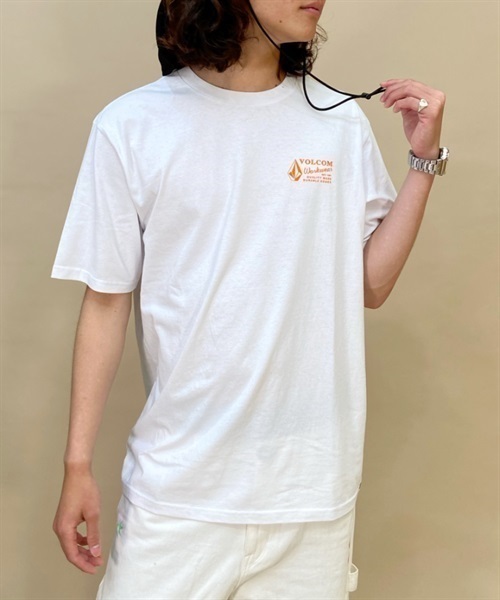 【ムラサキスポーツ別注】VOLCOM/ボルコム クルーネックTシャツ/半袖Tee バックプリント コットンTシャツ AF302302(WT-M)