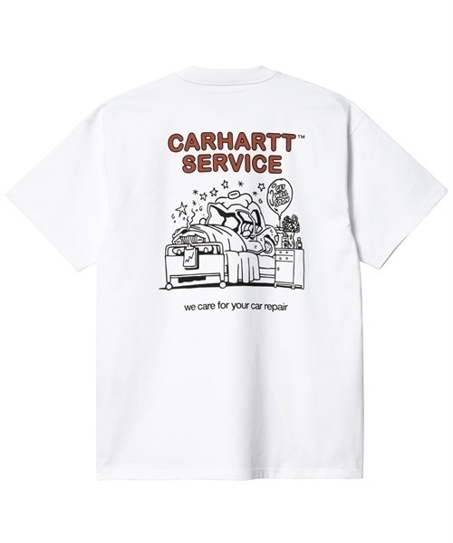 Carhartt WIP/カーハートダブリューアイピー 半袖Tシャツ バックプリント コットン I031756(WT-M)