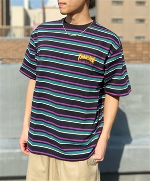 【マトメガイ対象】THRASHER スラッシャー FLAME THMM-001 B メンズ 半袖 Tシャツ カットソー ムラサキスポーツ限定 KK1 C18