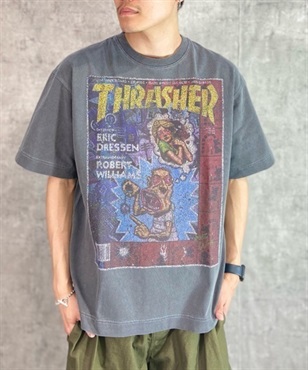 【マトメガイ対象】THRASHER スラッシャー MAGAZINE THMM-004 メンズ 半袖 Tシャツ カットソー ムラサキスポーツ限定 KK1 C20