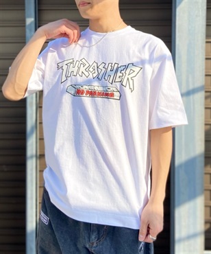 THRASHER スラッシャー NO PARKING THMM-005 メンズ 半袖 Tシャツ カットソー ムラサキスポーツ限定 KK1 C21