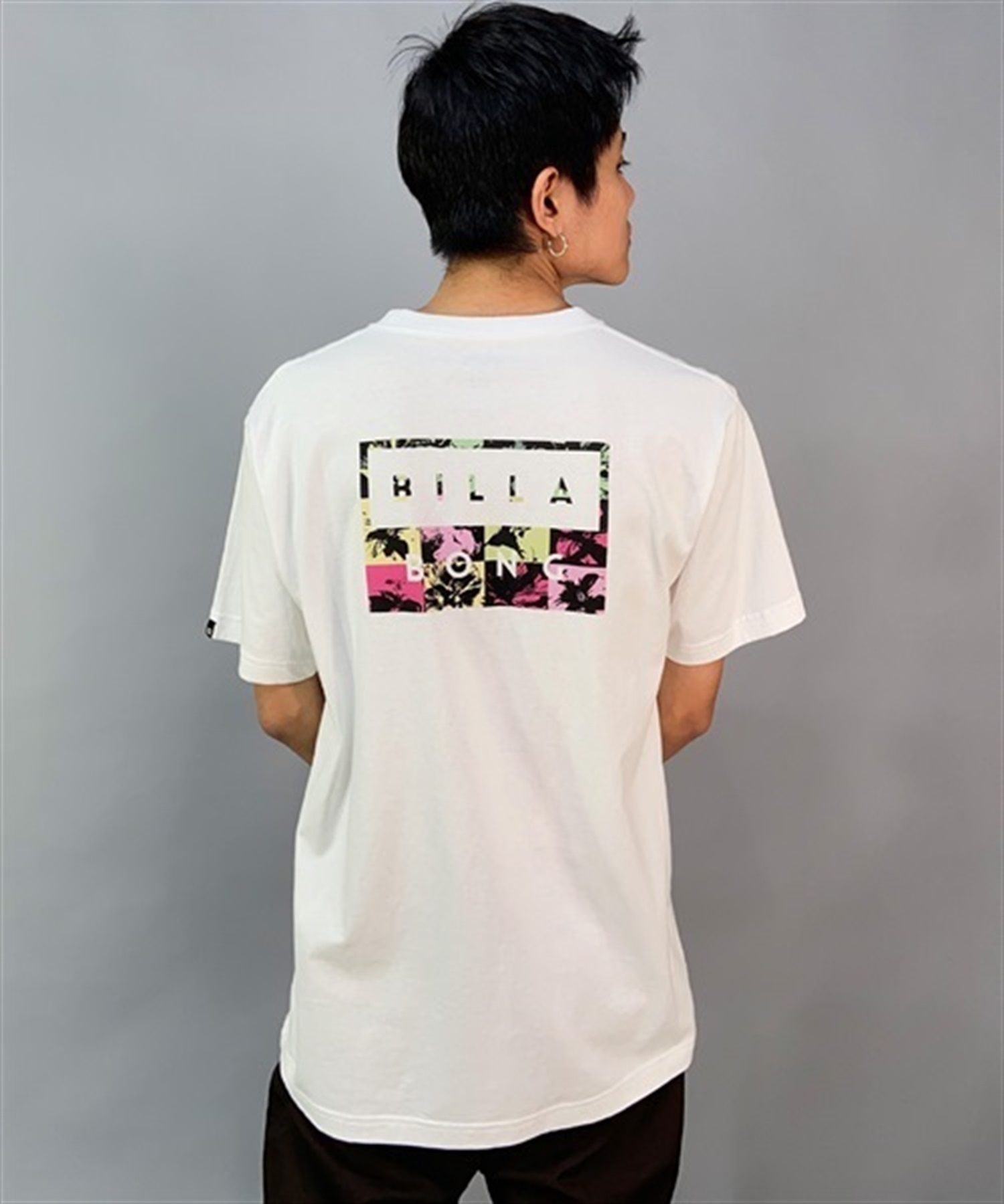 BILLABONG ビラボン DECAL CUT BD011-203 メンズ 半袖 Tシャツ バックプリント KX1 B25(WHM-S)