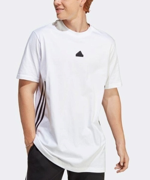 adidas アディダス フューチャー アイコン スリーストライプス ECT41 IC8247 メンズ 半袖 Tシャツ KX1 B22(WTBK-M)