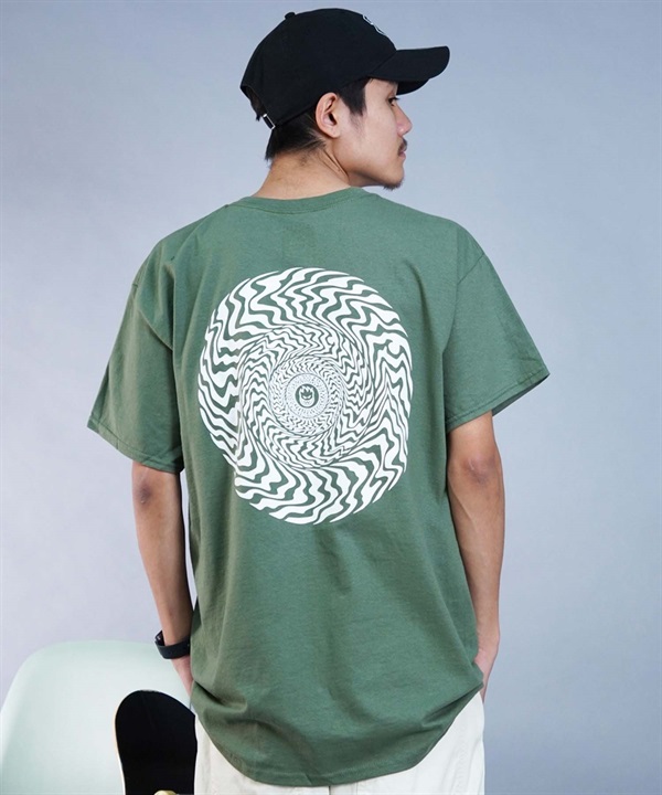 【マトメガイ対象】SPITFIRE スピットファイア メンズ 半袖Tシャツ ルーズシルエット バックプリント SWIRLED CLASSIC