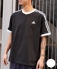 adidas アディダス メンズ 半袖 Tシャツ 3ST スリーストライプス ルーズフィット JUH48