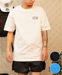 new balance ニューバランス メンズ 半袖Tシャツ ワンポイント ブランドロゴ MT41908(BK-M)