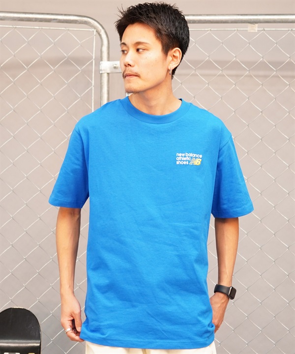 【マトメガイ対象】new balance ニューバランス メンズ 半袖Tシャツ ワンポイント ブランドロゴ MT41908