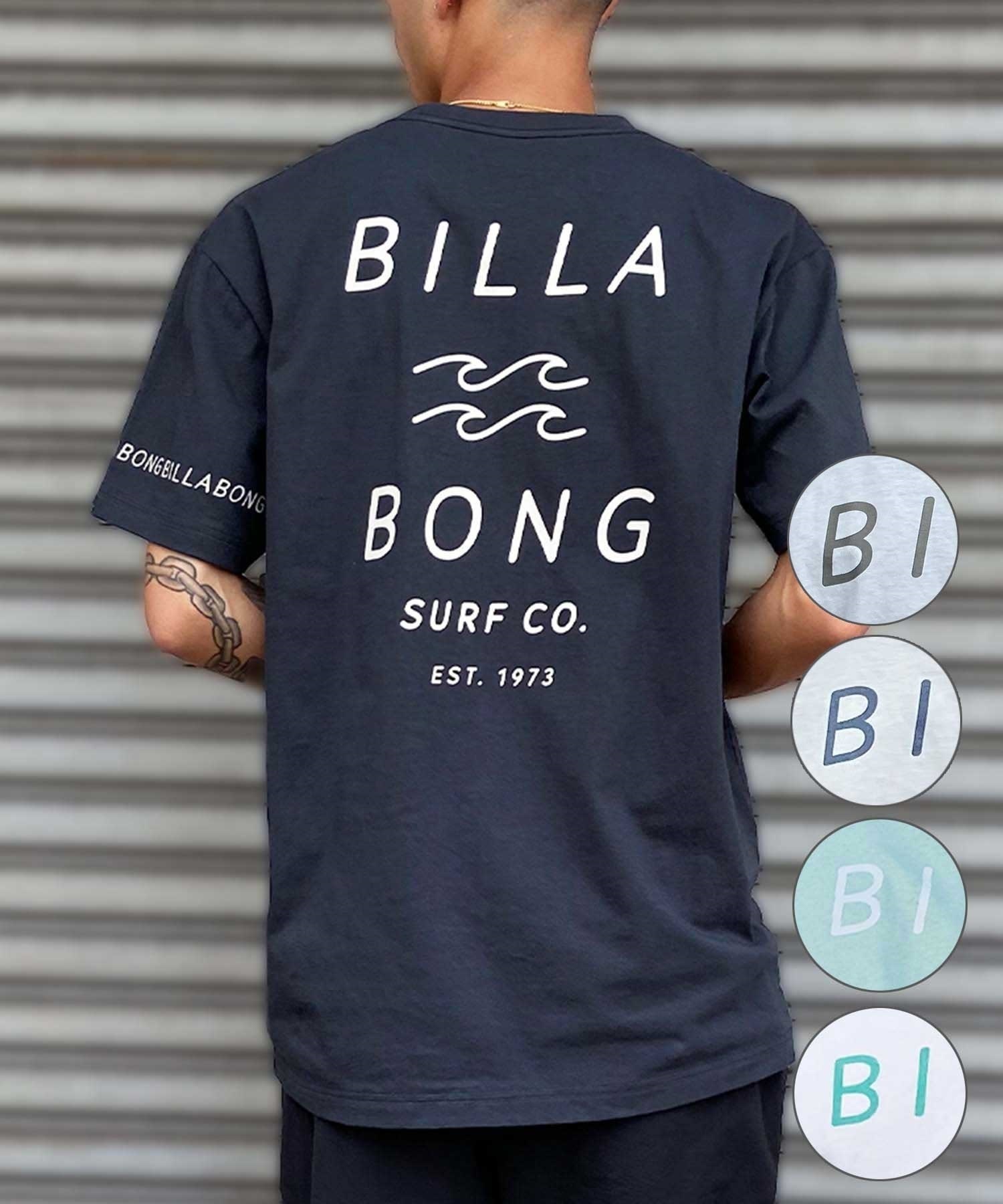 【マトメガイ対象】BILLABONG ビラボン メンズ バックプリントTシャツ ロゴT 半袖 BE011-204(WHT-S)