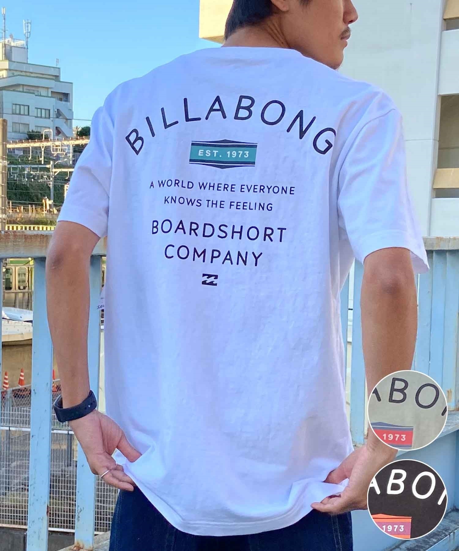 BILLABONG ビラボン PEAK Tシャツ 半袖 メンズ バックプリント クルーネック BE011-205(SAG-S)