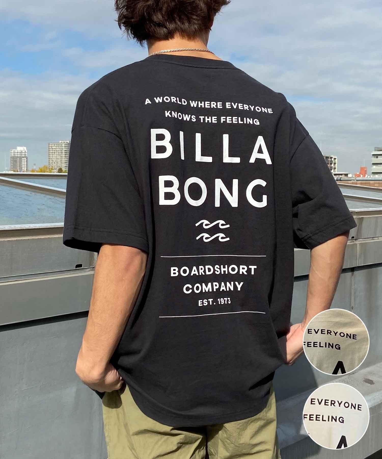 BILLABONG ビラボン DECAF Tシャツ 半袖 メンズ バックプリント BE011-213(BLK-S)