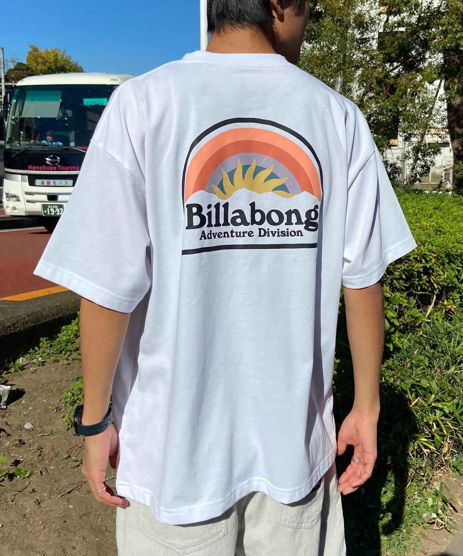 BILLABONG ビラボン SUN UP メンズ Tシャツ 半袖 バックプリント 速乾 UVケア BE011-219(WHT-M)