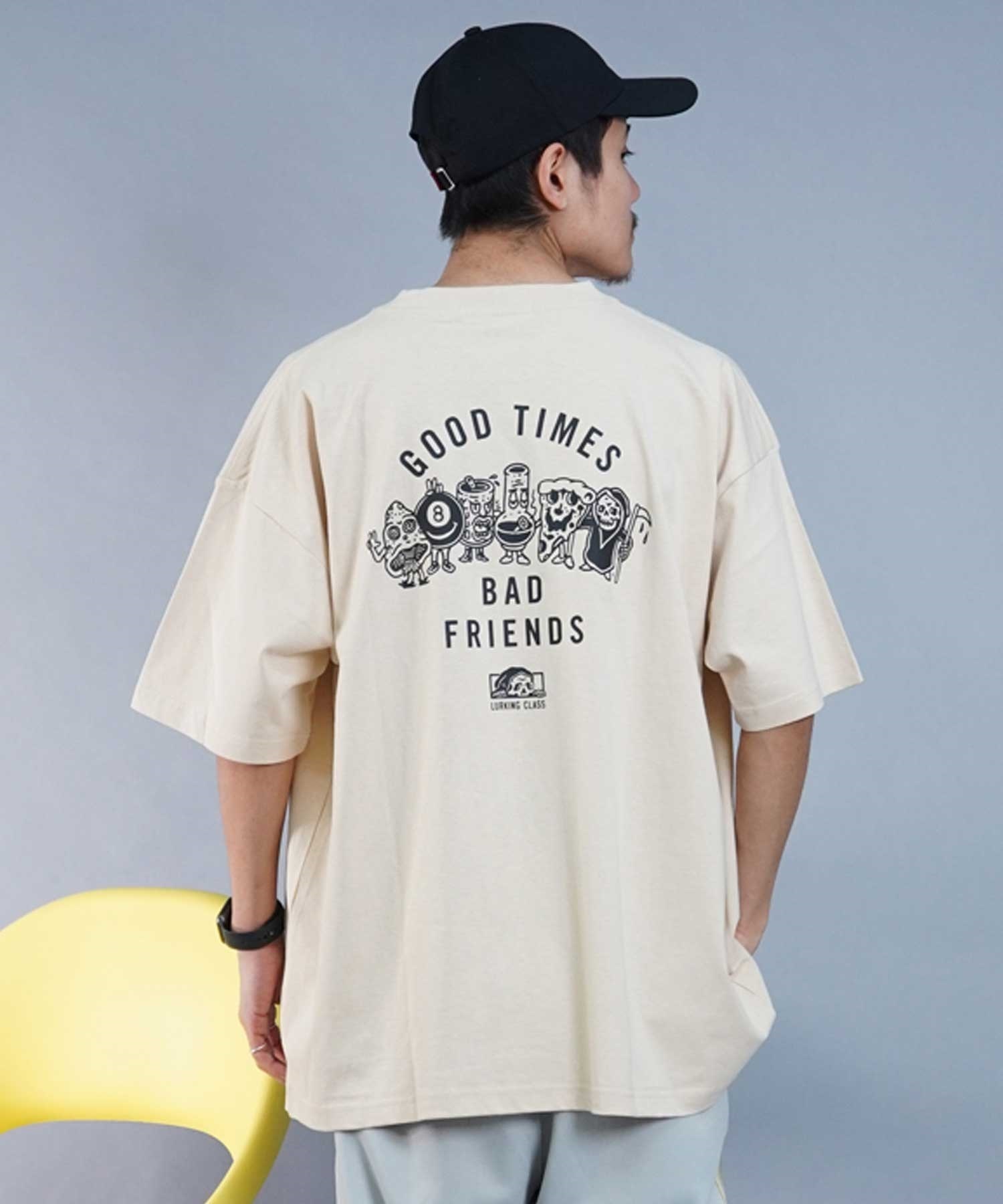 LURKING CLASS ラーキングクラス ST24STM04 メンズ 半袖 Tシャツ バックプリント オーバーサイズ Tシャツ ムラサキスポーツ限定(SAND-M)