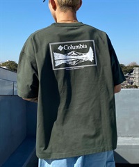 【ムラサキスポーツ限定】columbia コロンビア メンズ オーバーサイズ Tシャツ 半袖 UVケア バックプリント PM0941(370-M)