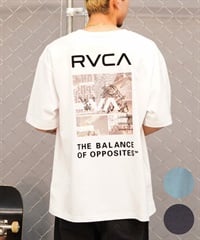 RVCA ルーカ THRASHED BOX RVCA TEE メンズ 半袖 Tシャツ バックプリント スクエアロゴ オーバーサイズ BE041-224(BLK-S)