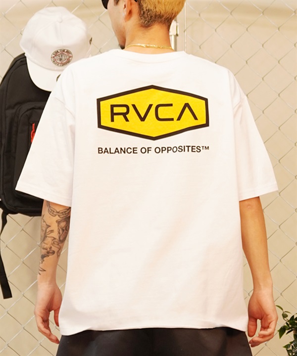 【マトメガイ対象】RVCA ルーカ HEX BOX TEE メンズ 半袖 Tシャツ バックプリント ロゴ オーバーサイズ BE041-225