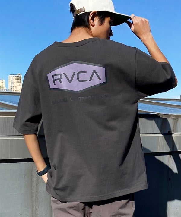 【クーポン対象】RVCA ルーカ HEX BOX TEE メンズ 半袖 Tシャツ バックプリント ロゴ オーバーサイズ BE041-225