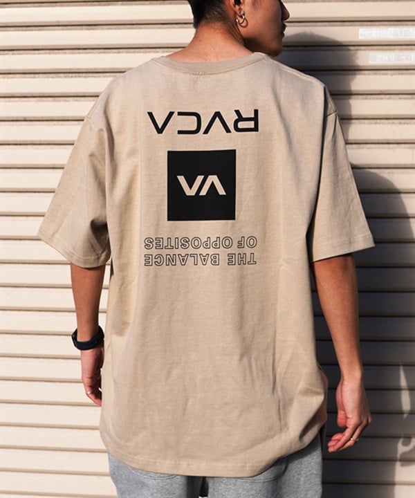 【クーポン対象】RVCA ルーカ UP STATE TEE メンズ 半袖 Tシャツ オーバーサイズ ボックスロゴ バックプリントT BE041-234