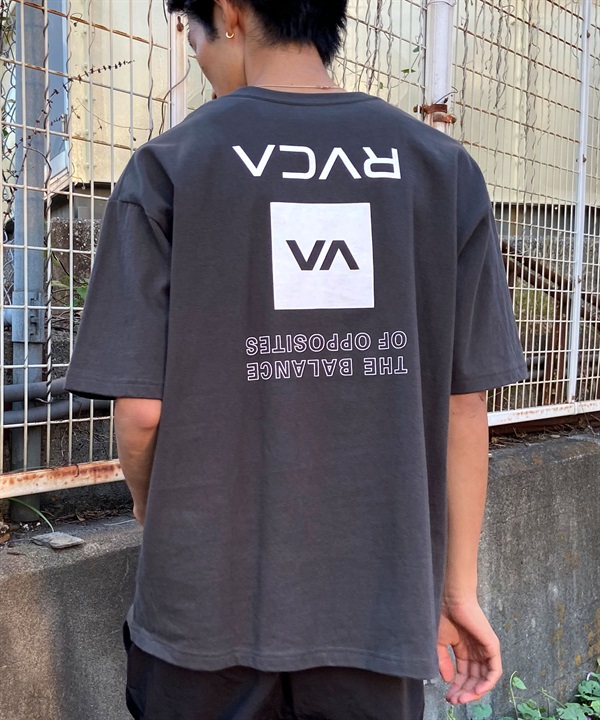 【マトメガイ対象】RVCA ルーカ UP STATE TEE メンズ 半袖 Tシャツ オーバーサイズ ボックスロゴ バックプリントT BE041-234