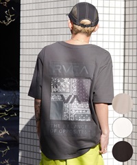 【クーポン対象】RVCA ルーカ BANDANA BOX ST メンズ 半袖 Tシャツ バックプリント バンダナ柄 ペイズリー柄 BE041-P21(PTK-S)