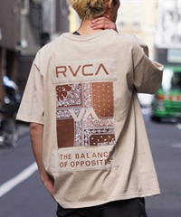 【マトメガイ対象】RVCA ルーカ BANDANA BOX ST メンズ 半袖 Tシャツ バックプリント バンダナ柄 ペイズリー柄 BE041-P21