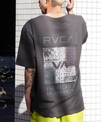 【マトメガイ対象】RVCA ルーカ BANDANA BOX ST メンズ 半袖 Tシャツ バックプリント バンダナ柄 ペイズリー柄 BE041-P21