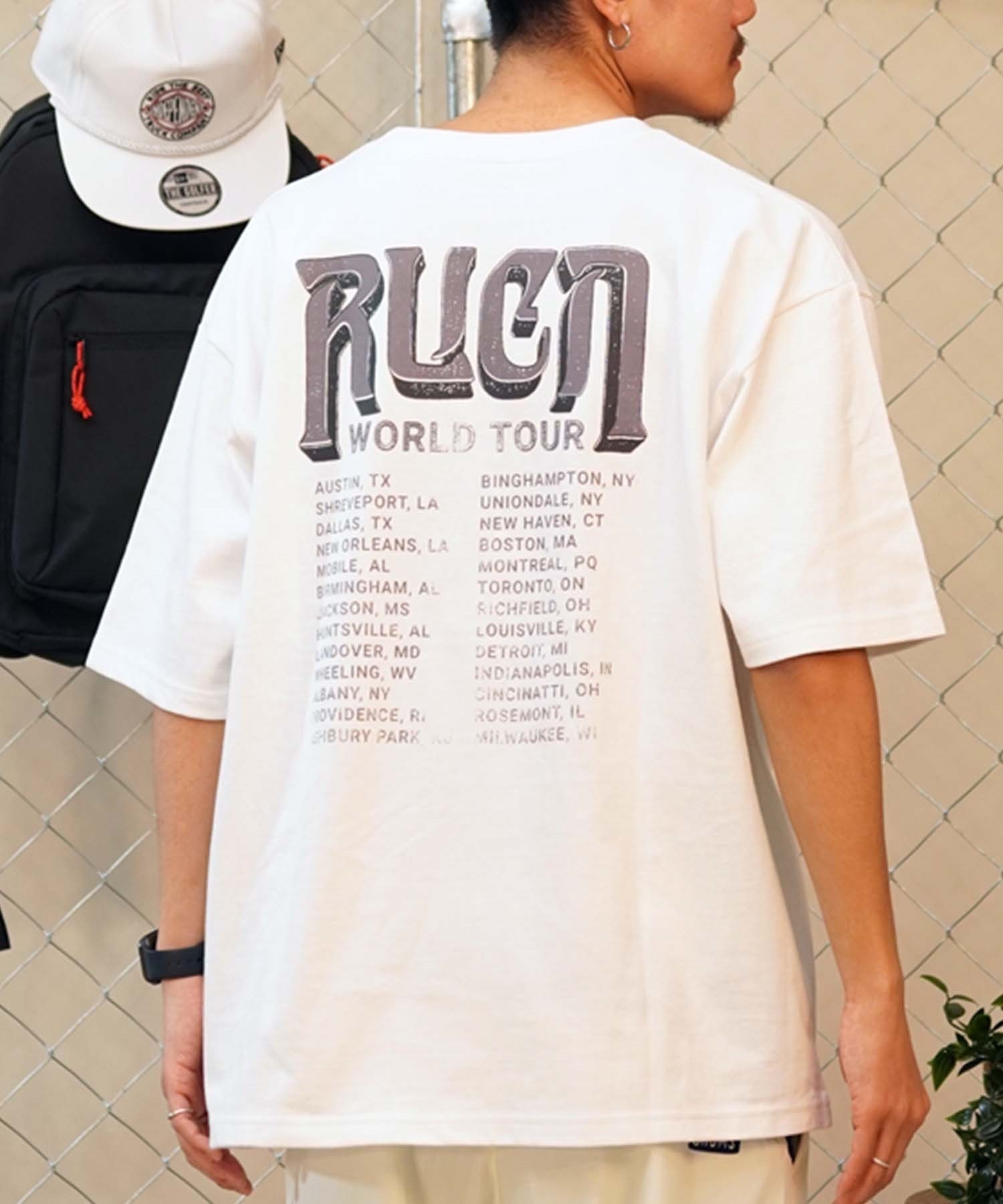 【ムラサキスポーツ限定】RVCA ルーカ RVCA TOUR TEE メンズ 半袖 Tシャツ バックプリント BE041-P23(WHT-S)